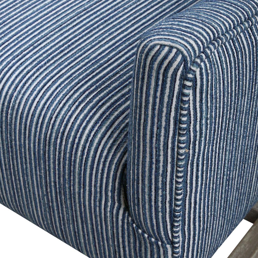 Uttermost Galiot Accent Chair in Blue and White, , large