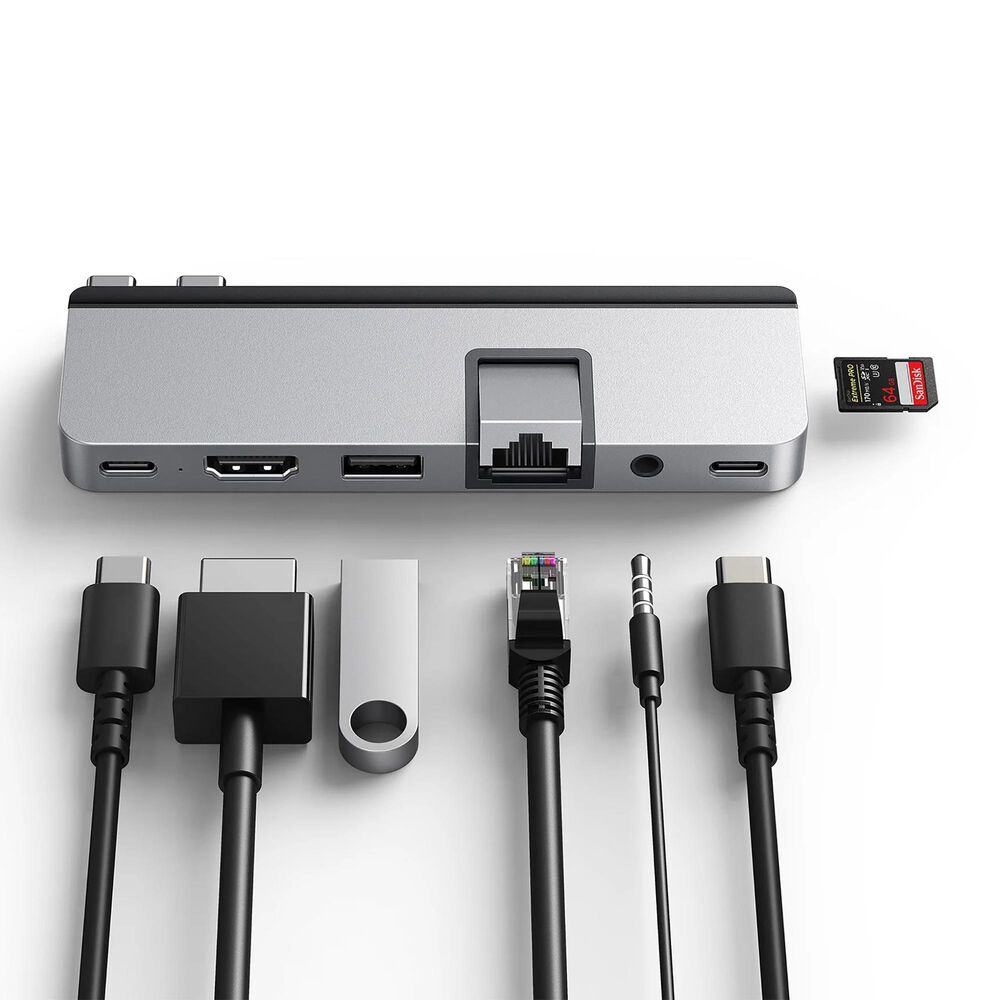 Targus HyperDrive Duo Pro 7-In-2 USB-C Hub in Silver, , large