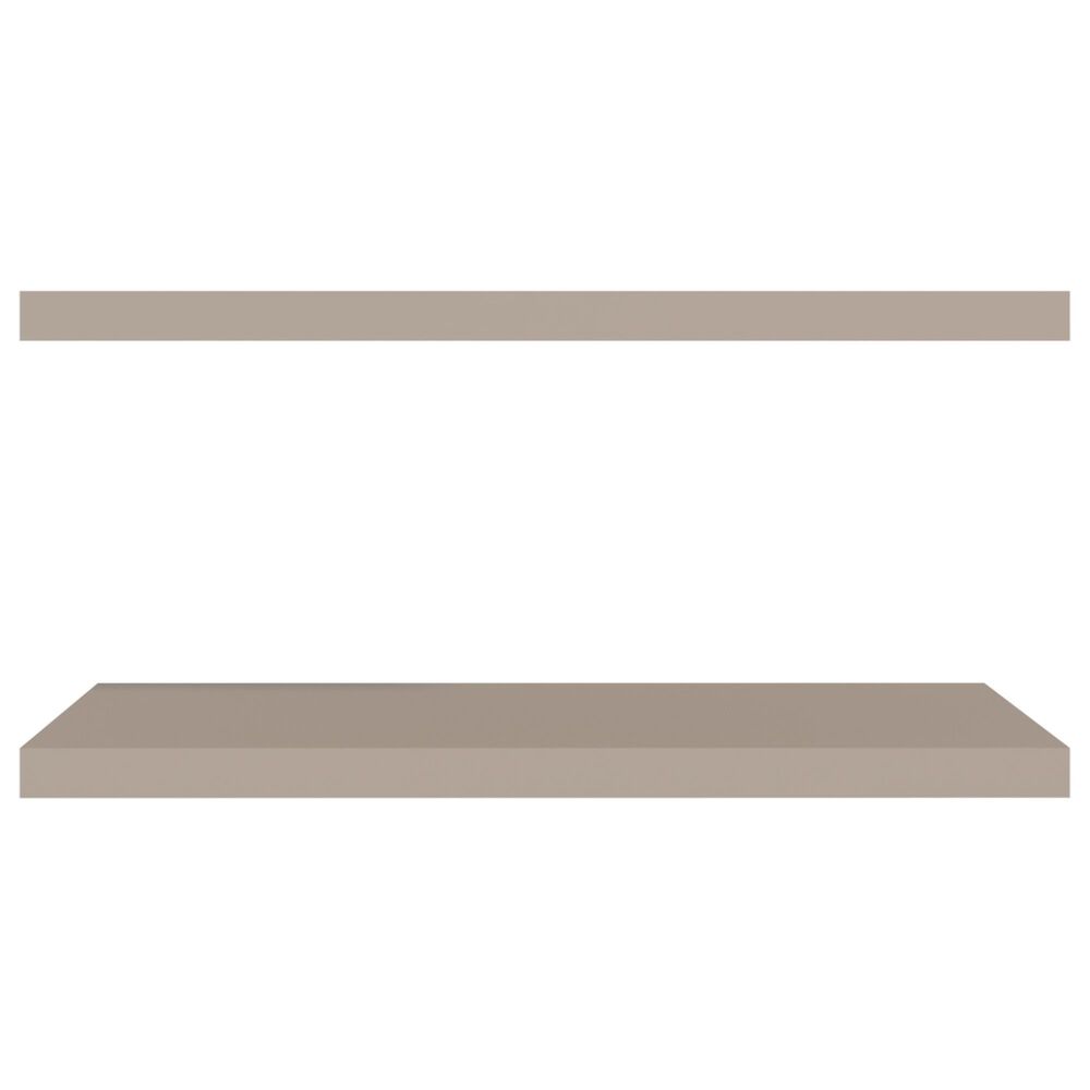 Hearth and Haven 32" Floating Wall Shelf in Taupe (Set of 2), , large
