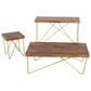 Crystal City Walter End Table in Tobacco and Brass, , large
