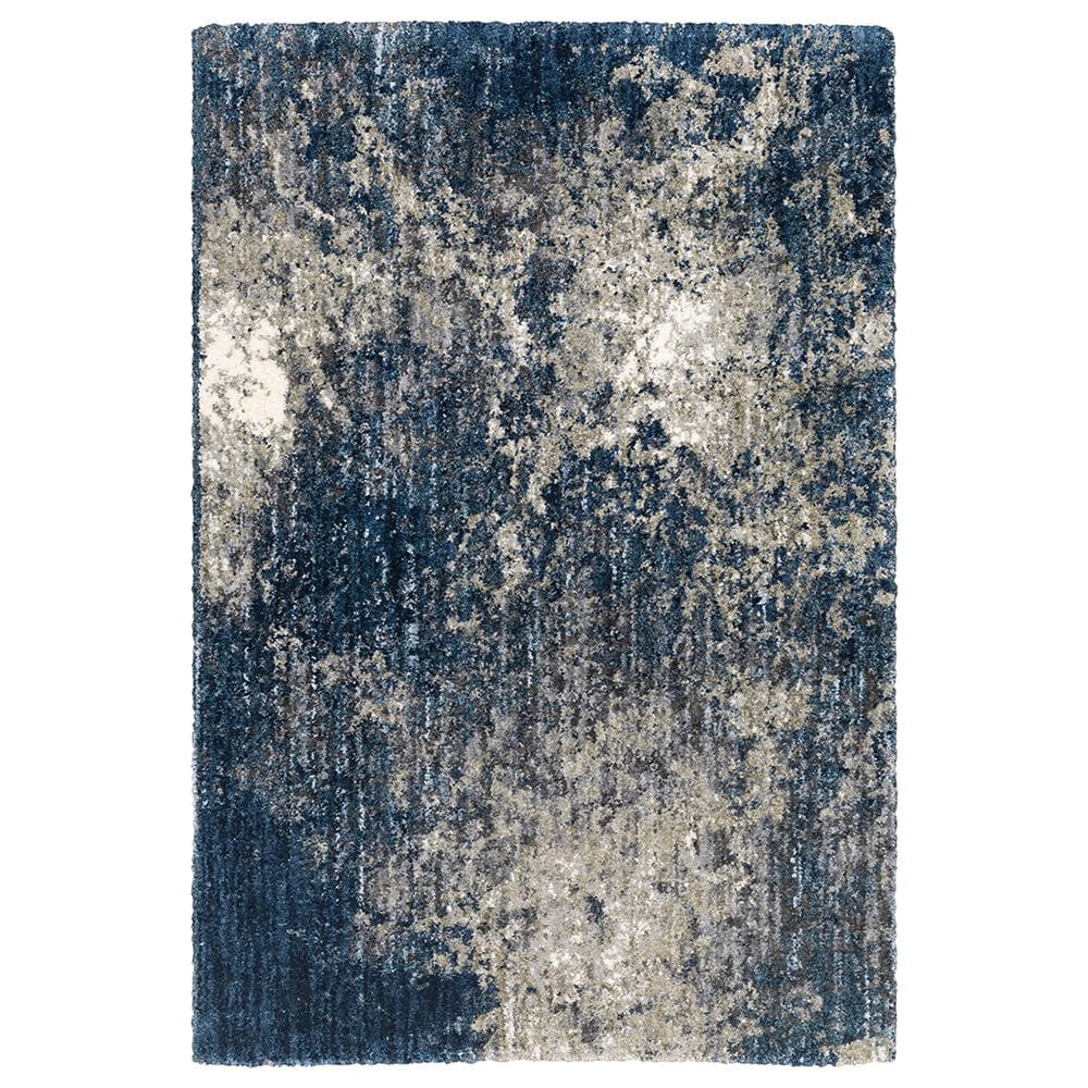 Oriental Weavers Aspen Abstract Shag 2060L 2"3" x 7"6" Blue and Gray Runner, , large