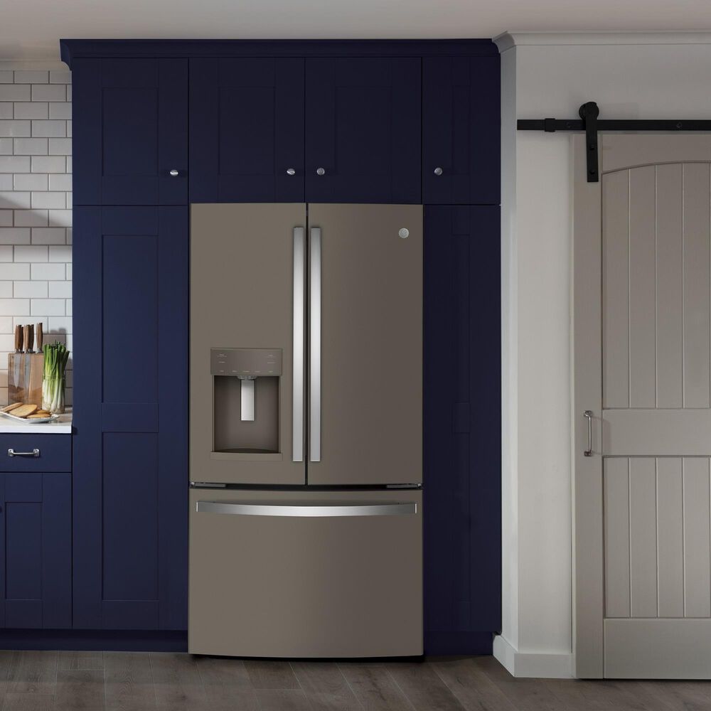 GE Appliances 22.1 Cu. Ft. Counter-Depth French-Door Refrigerator in Slate, , large
