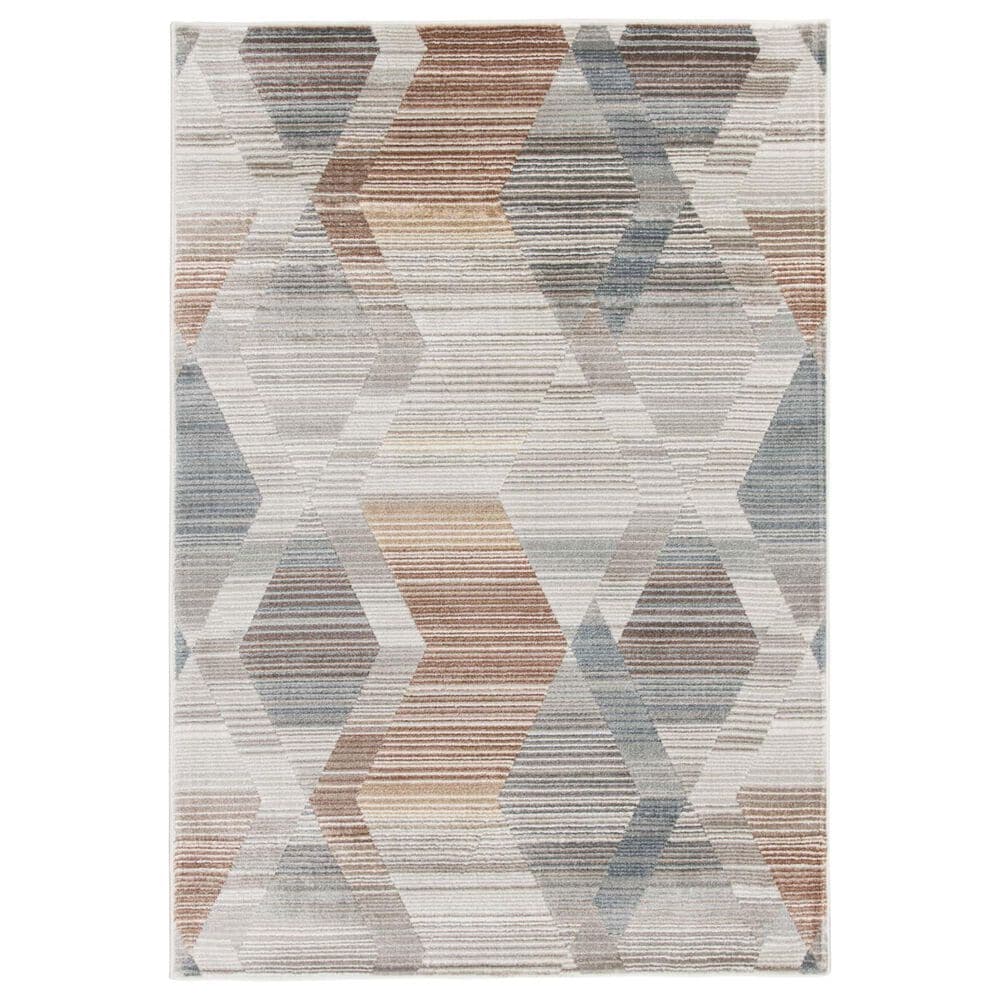 Central Oriental Landscape Dawsyn 5" x 7"6" Salt and Multicolor Area Rug, , large