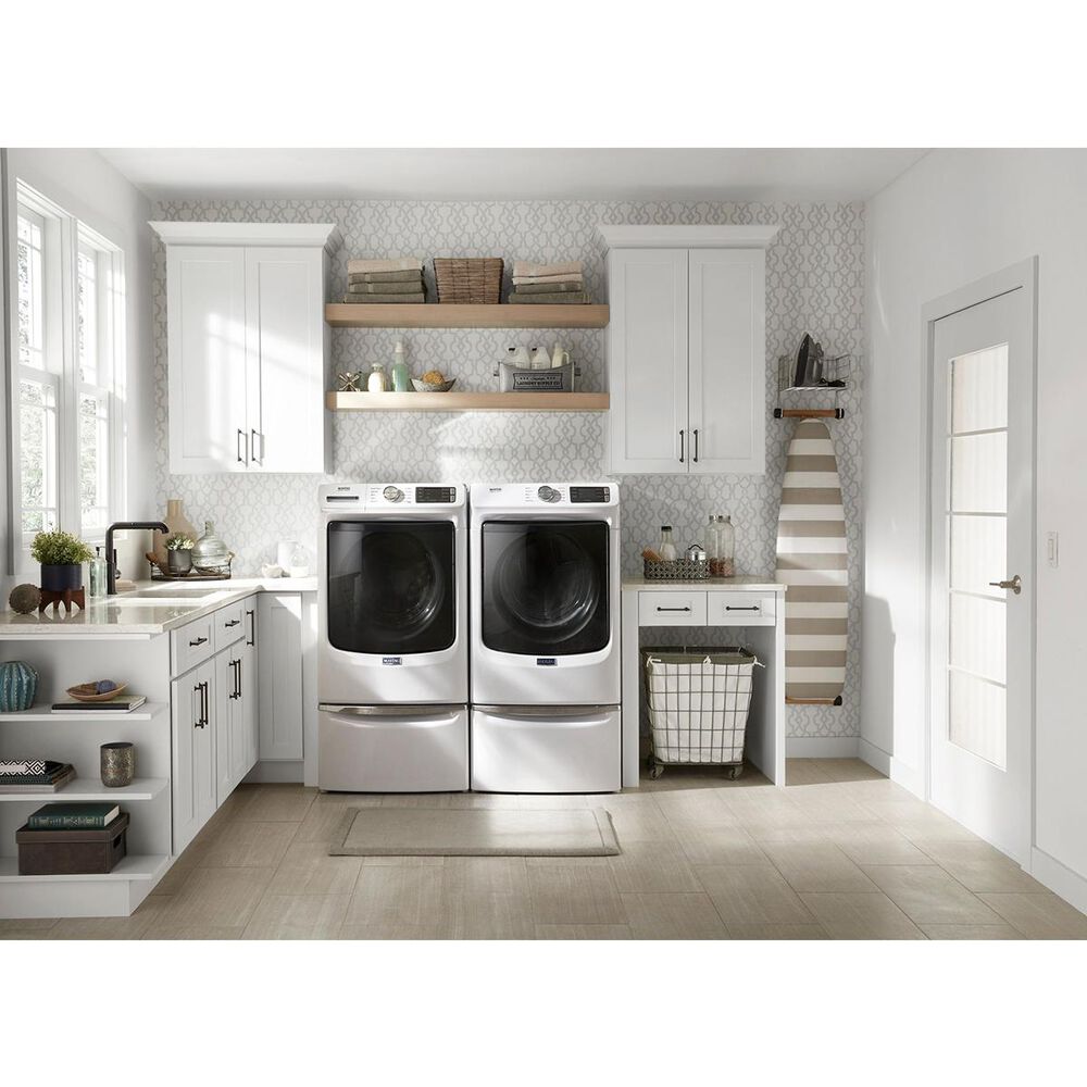 Maytag 4.5 Cu. Ft. Front Load Washer and 7.3 Cu. Ft. Gas Dryer in White, , large