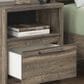 Ashley Elbrim 1-Drawer Nightstand in Brown with USB Port, , large