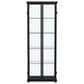 Coaster Aero 5-Shelf Display Curio Cabinet in Black and Clear, , large