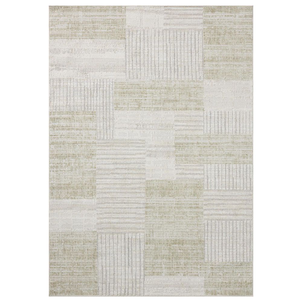 Loloi Roxie Linen and Sage 4" x 6" Area Rug, , large