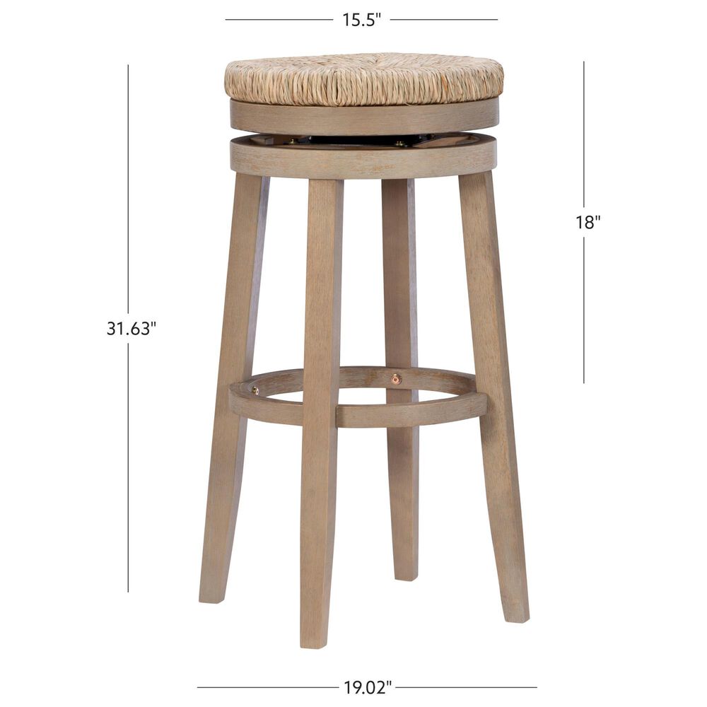 Linon Home Decor Morgan Swivel Bar Stool in Natural, , large