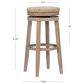 Linon Home Decor Morgan Swivel Bar Stool in Natural, , large