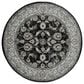 Amer Rugs Alexandria 6"7" Round Black and Ivory Area Rug, , large