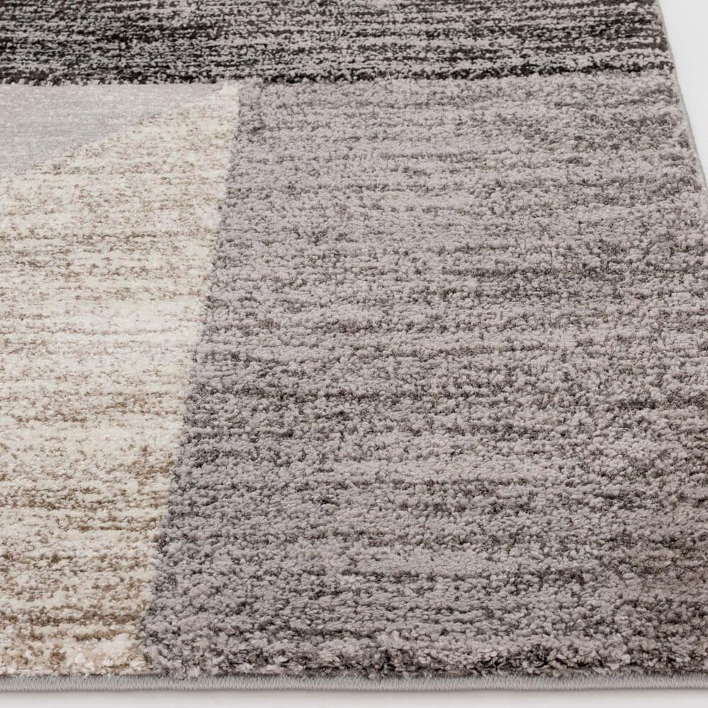 Central Oriental Structures Torrent Adley Soot and Cloud 7&#39;10&quot; x 9&#39;10&quot; Area Rug, , large
