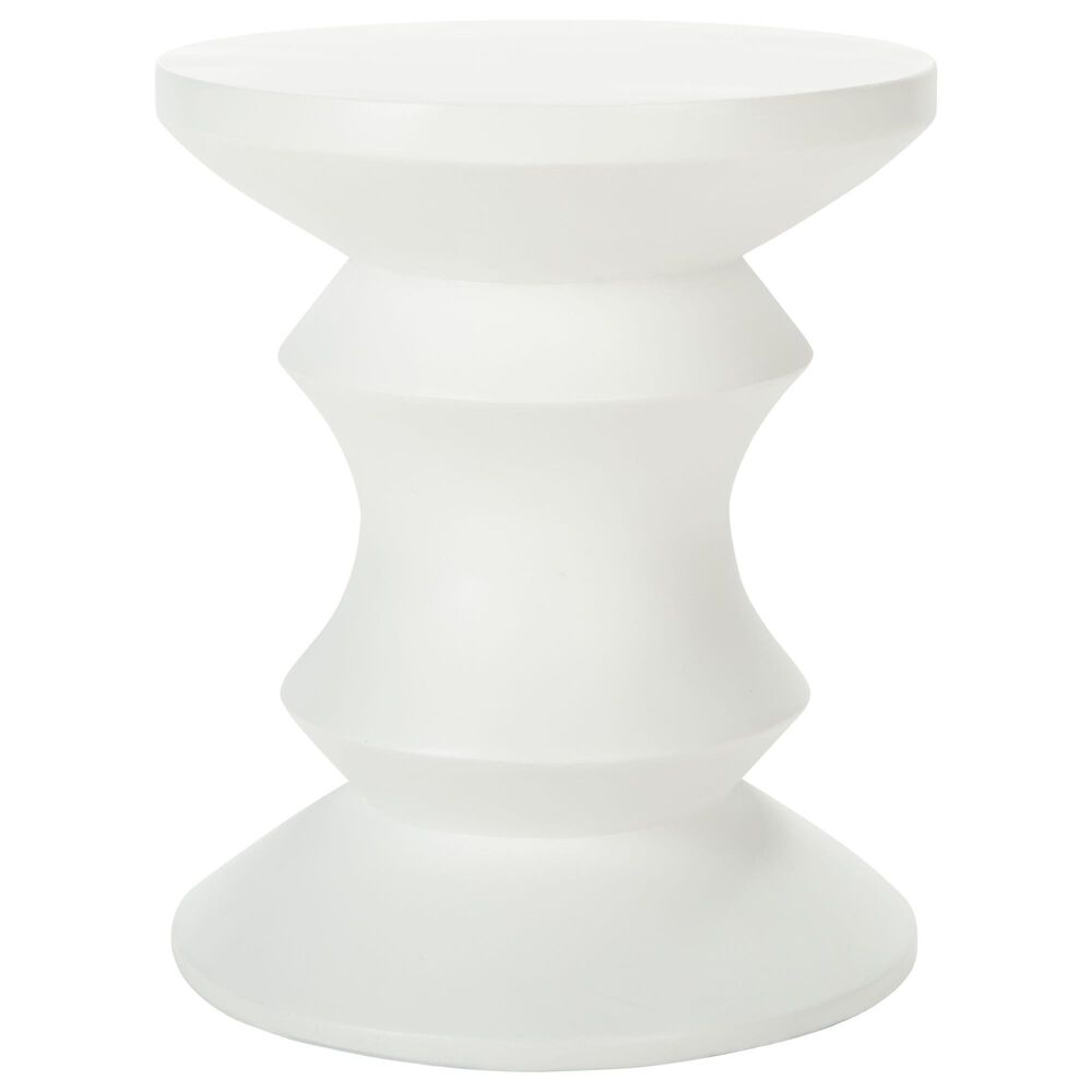 Safavieh Palmdale Patio Accent Stool in Ivory, , large