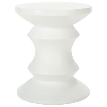 Safavieh Palmdale Patio Accent Stool in Ivory, , large