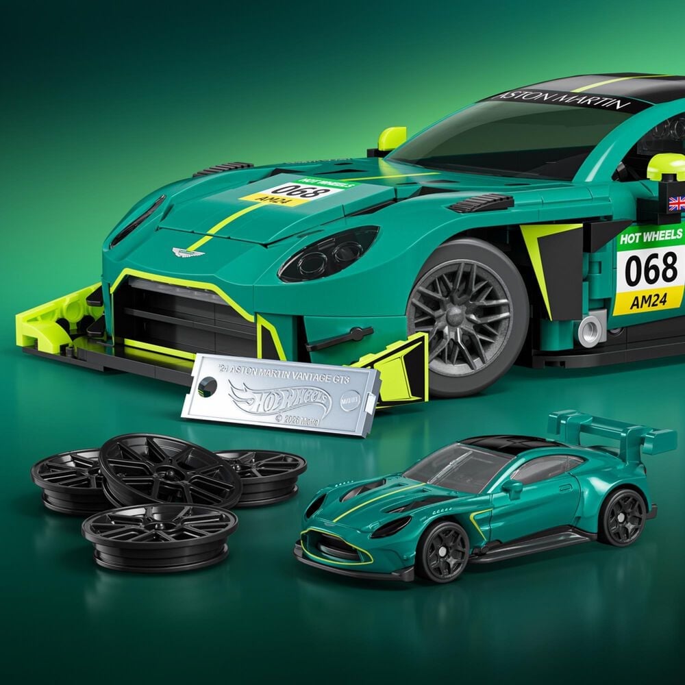 Mattel Brick Shop 24 Aston Martin Vantage Gt3 Building Set, , large