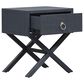 Belle Furnishings Midnight 1-Drawer Accent Table in Blue, , large