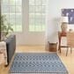 Nourison Positano Southwestern Navy Blue 6" x 9" Indoor/Outdoor Area Rug, , large