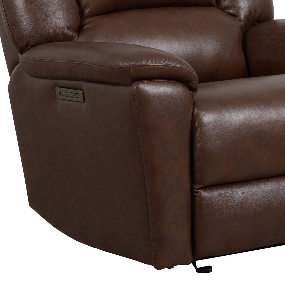 Flexsteel Plush Power Gliding Recliner with Power Headrest and Lumbar in Tavern Brown, , large