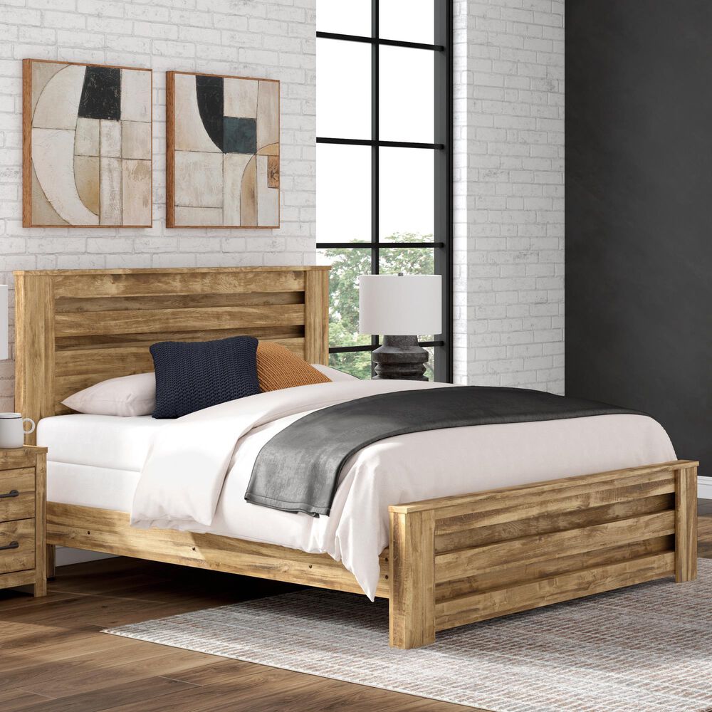 Ashley Maystonna King Panel Bed in Brown, , large
