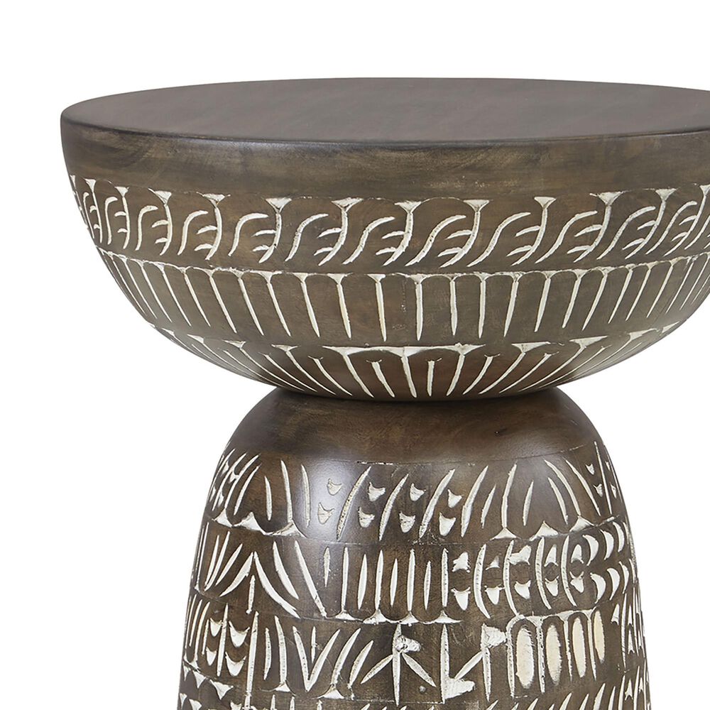 Ashley Hadcher Accent Table in Warm Brown and Cream, , large