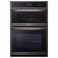 LG 4-Piece Kitchen Package with 30" Combination Wall Oven and 36" Gas Cooktop in Print Proof Black Stainless Steel, , large