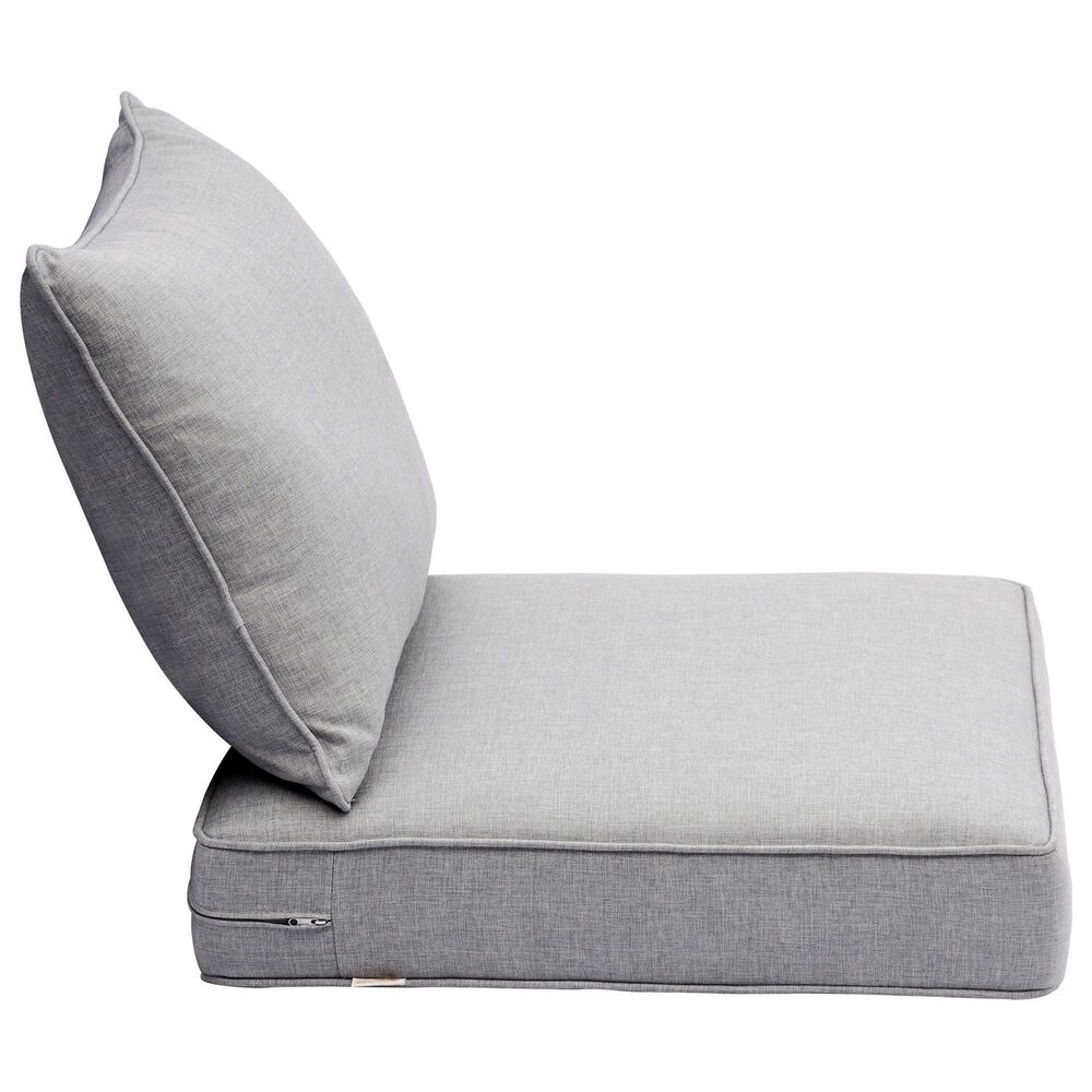 HOMLUX 25" x 25" Outdoor Seat Cushion and Back Cushion Set in Light Gray, , large