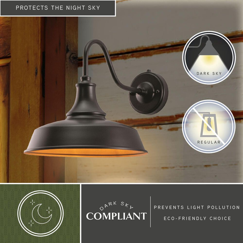 Vaxcel Dorado 12" 1-Light Outdoor Wall Sconce in Dark Bronze, , large