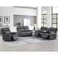 Steve Silver Gaston Manual Reclining Loveseat in Graphite Gray, , large