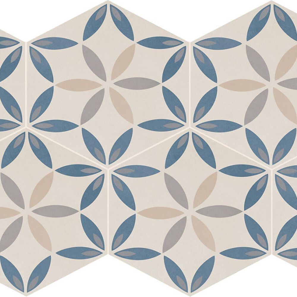 Dal-Tile Scrapbook Petal 8&quot; x 9&quot; Hexagon Porcelain Tile, , large