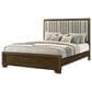 Crown Mark Lakecrest Queen Bed and Two Nightstands in Medium Brown, , large