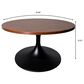Leisuremod Verve 27" Coffee Table with MDF Top in Black and Brown, , large