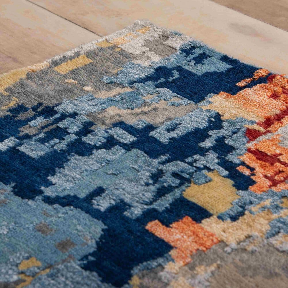 Rizzy Evolution Yellow, Red, Orange, Blue, Grey, Beige and Ivory 8&#39; x 10&#39; Area Rug, , large