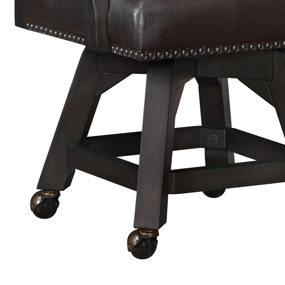 Radius Ashford Swivel Chair With Casters with Black Bonded Leather, , large