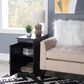 Linon Home Decor Barron Accent Table with USB Charging Station in Black, , large