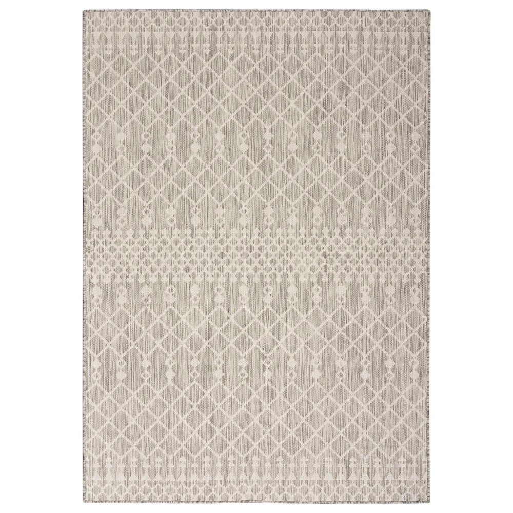Nourison Positano Southwestern Light Grey 7&#39; x 10&#39; Indoor/Outdoor Area Rug, , large