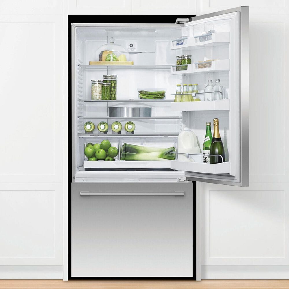 Fisher &amp; Paykel Series 7 17.1 Cu. Ft. Right-Hinge Bottom-Freezer Refrigerator with Ice in Stainless Steel, , large