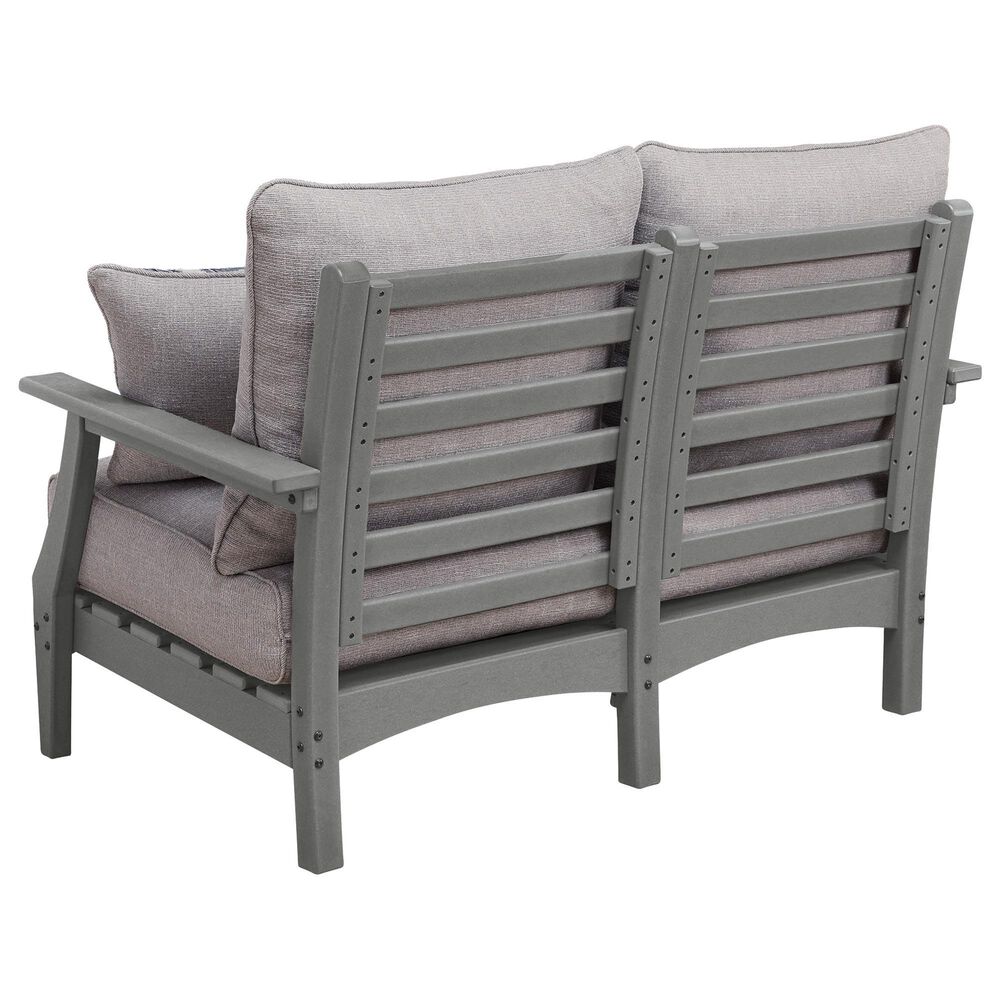 Ashley Cove Beach Outdoor Loveseat with Cushion in Gray, , large