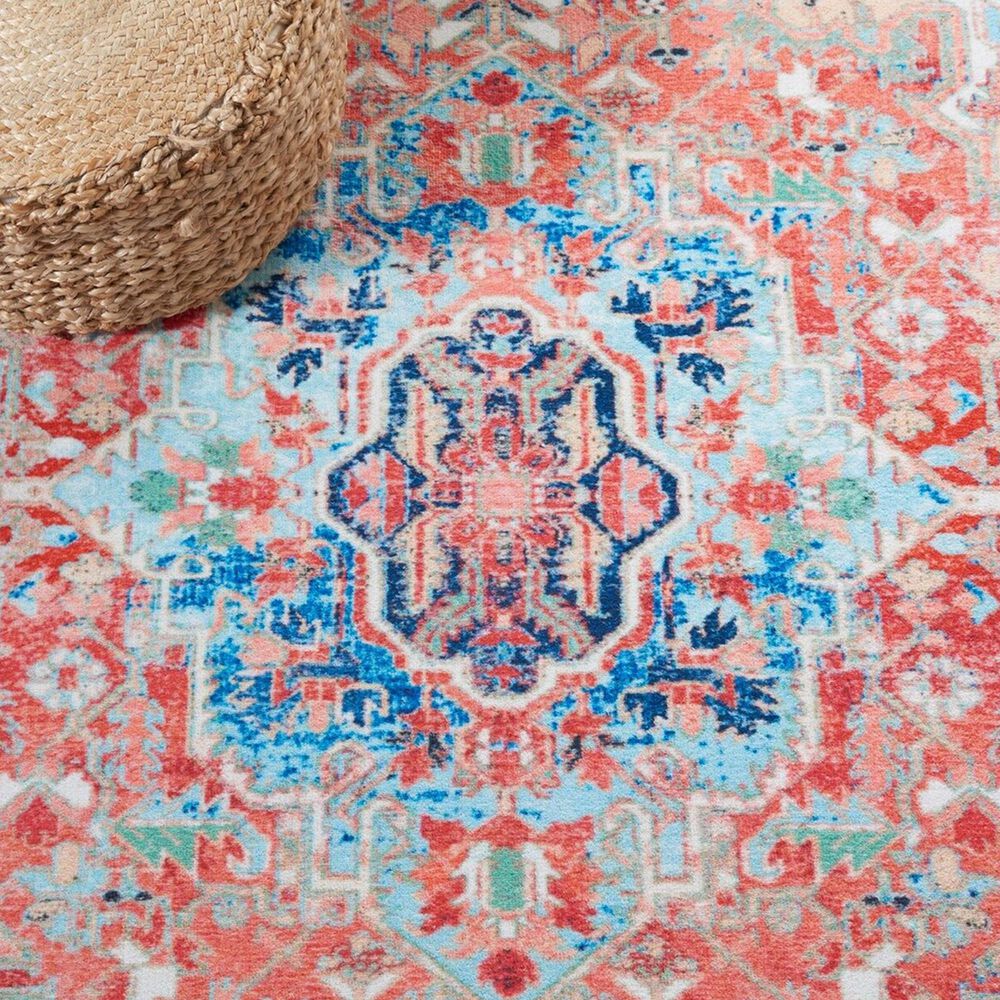 Safavieh Riviera 4&#39;5&quot; x 6&#39;5&quot; Navy and Red Area Rug, , large