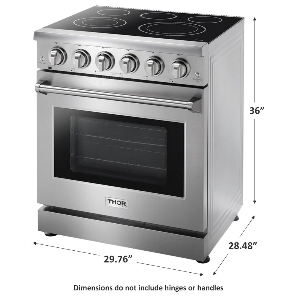 Thor Kitchen 30" Professional Electric Range in Stainless Steel, , large