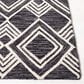 Safavieh Micro-Loop MLP154H 2"3" x 7" Charcoal and Ivory Runner, , large