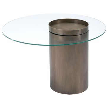 Zuo Modern Emi Coffee Table in Antique Gold and Clear, , large