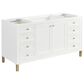James Martin Vanities Chicago 60" Single Bathroom Vanity in Glossy White with 3 cm Eternal Jasmine Pearl Quartz Top, Rectangular Sink and FreePower Wireless Charger, , large