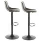Lumisource Duke Adjustable Barstool in Grey and Black (Set of 2), , large