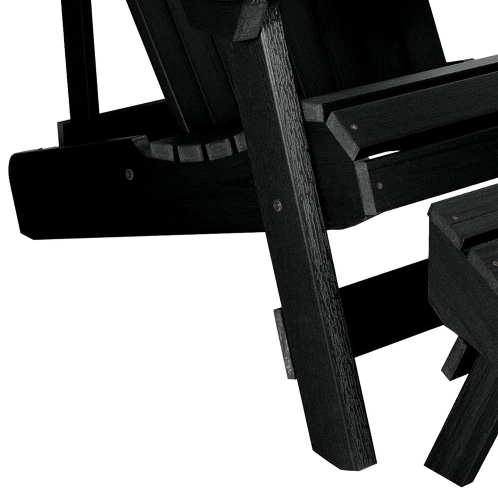 Highwood USA Hamilton Adirondack Chair &amp; Ottoman in Black, , large