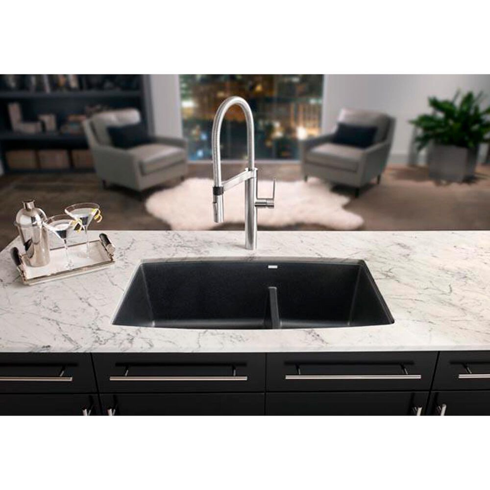 Blanco Performa 60/40 Double Bowl Kitchen Sink with Low Divide in Anthracite, , large
