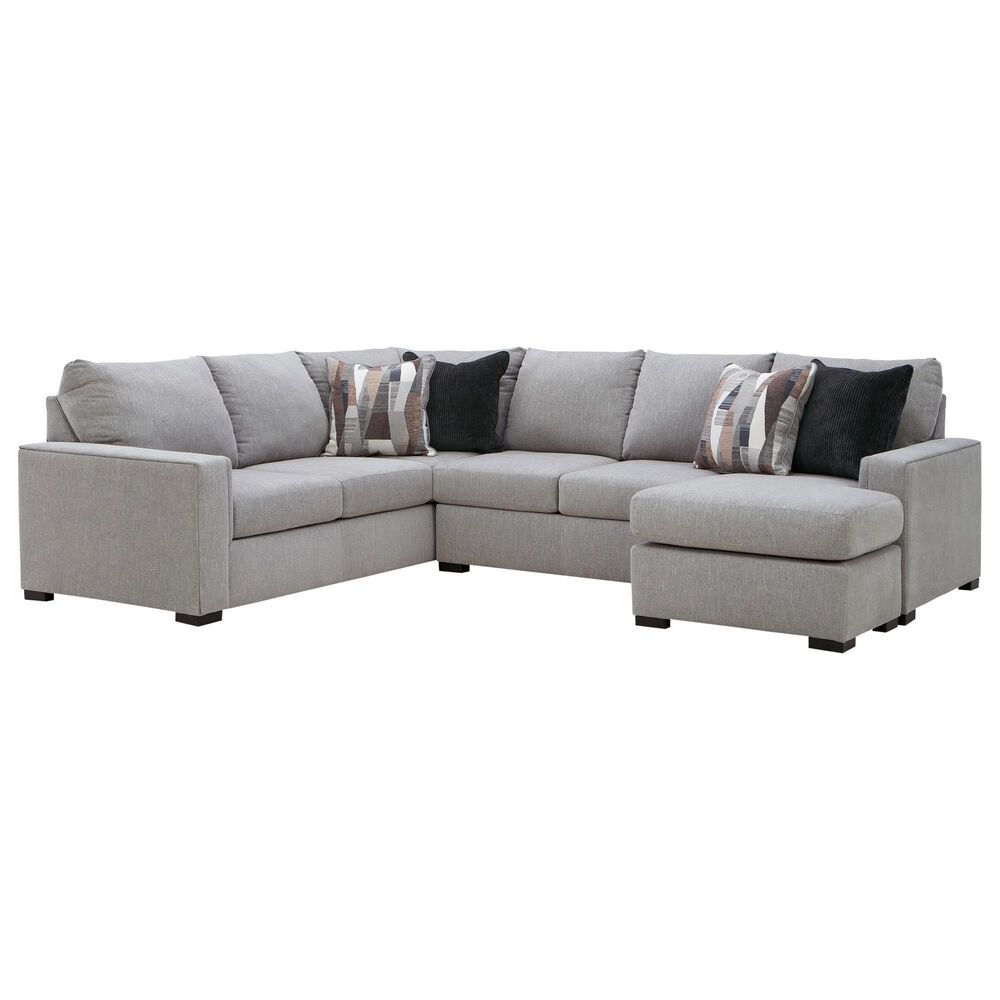 Ashley Lakepoint 2-Piece U-Shaped Sectional with Right-Facing Chaise in Nickel, , large
