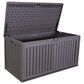 Hearth and Haven Outdoor Deck Box with Side Handles and Lockable Storage Containers in Brown, , large