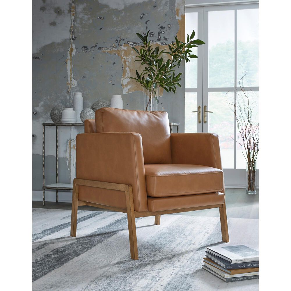 Ashley Numund Accent Chair in Caramel, , large