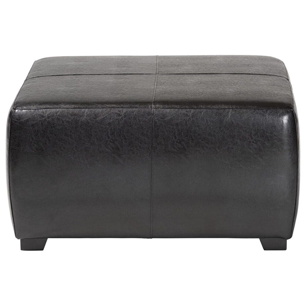 Baxton Studio Square Ottoman Footstool in Black, , large