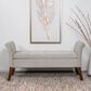 Pacific Landing Farrah Upholstered Rolled Arms Storage Bench Beige and Brown, , large