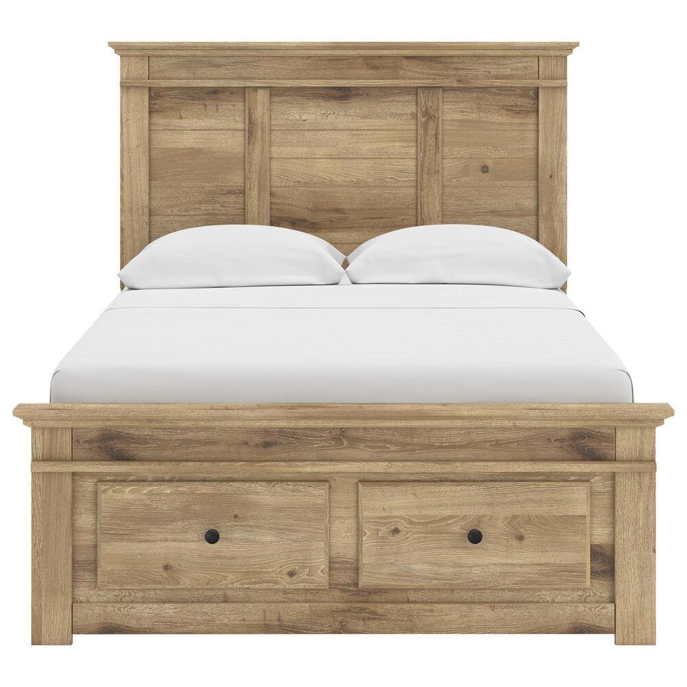 Ashley Makidern Full Storage Bed with Two Drawers in Tan, , large